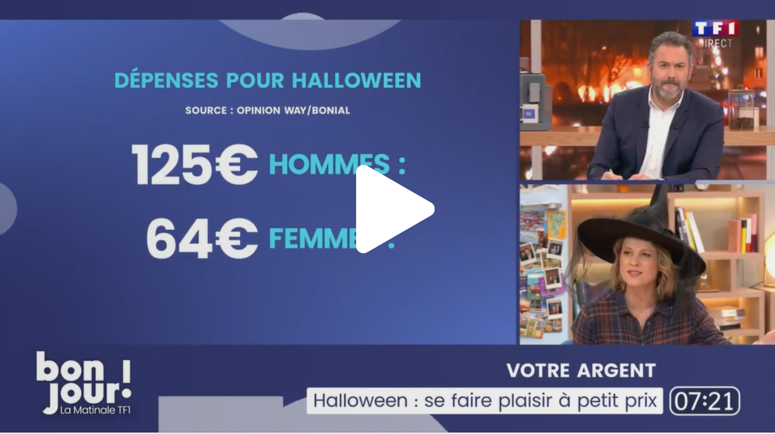 TF1 Bonjour ! La Matinale (Oct 2024) - Halloween : se faire plaisir à petit prix